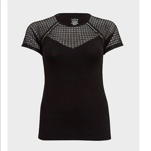 Torrid Black Mesh Tee